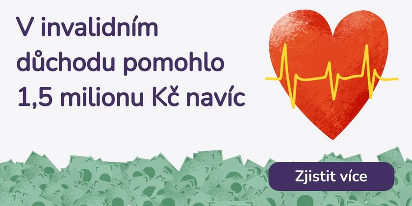 V invalidním důchodu pomohlo 1,5 milionu Kč navíc